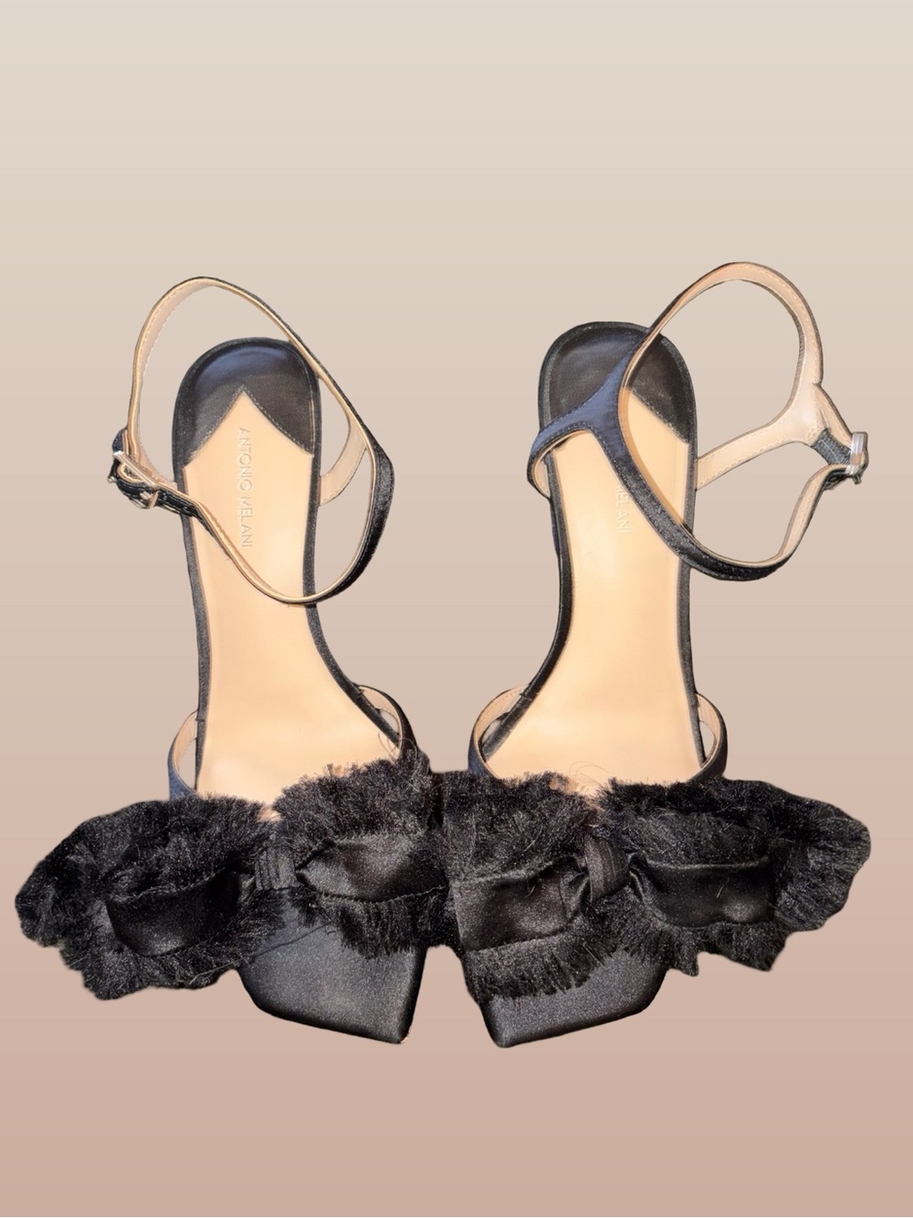 Black Bow Ankle Strap Heels 🖤